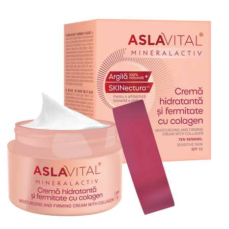 Crema hidratanta si fermitate cu colagen MineralActiv, 50 ml, Aslavital