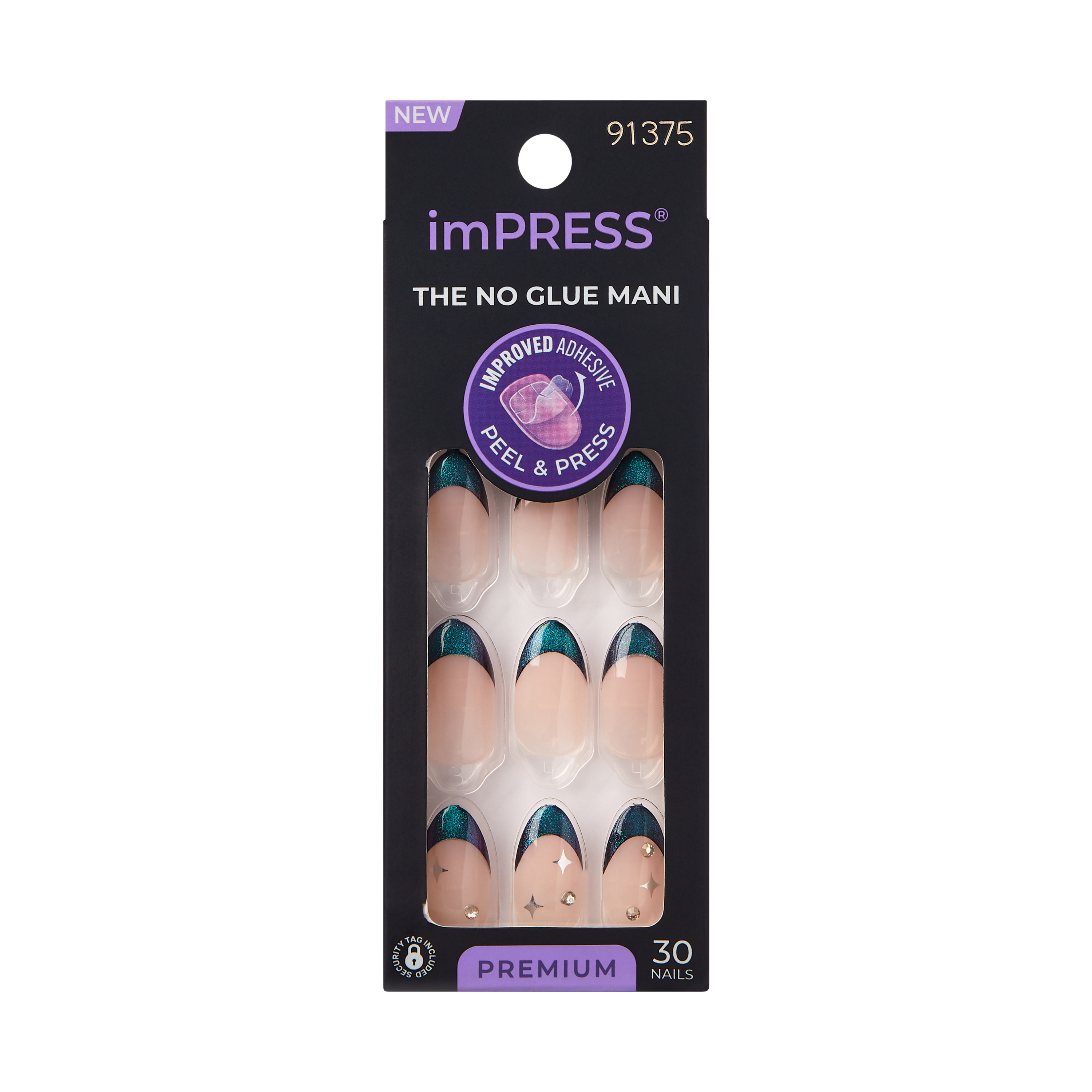 Unghii false imPRESS Premium, Visions, 1 set, Kiss