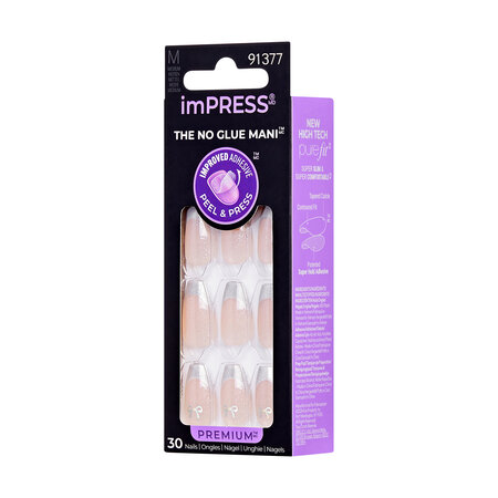 Unghii false imPRESS Premium, Memory Lane, 1 set, Kiss 689578