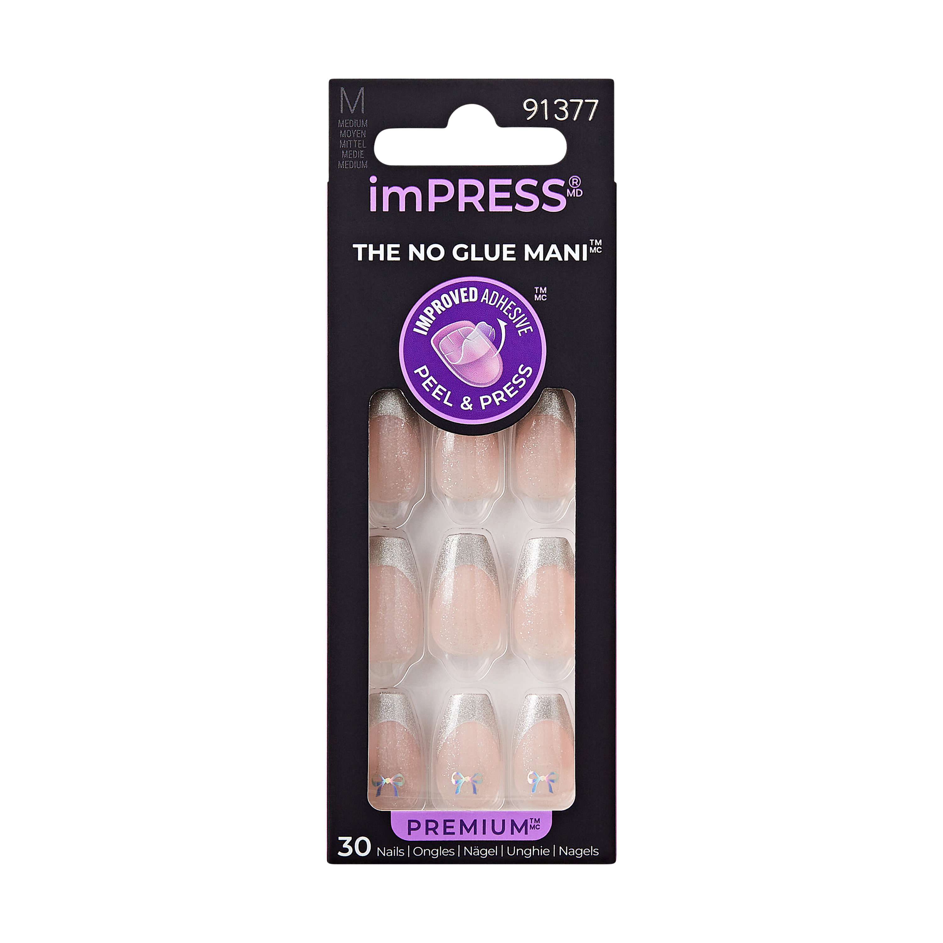 Unghii false imPRESS Premium, Memory Lane, 1 set, Kiss