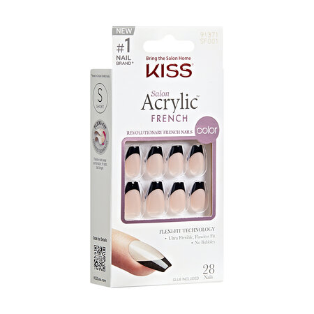 Unghii false Salon Acrylic French Color, Flame, 1 set, Kiss 689585
