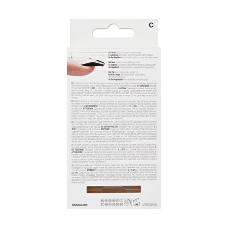 Unghii false Salon Acrylic French Color, Squared, 1 set, Kiss 689607