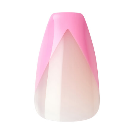 Unghii false Salon Acrylic French Color, Squared, 1 set, Kiss 689606