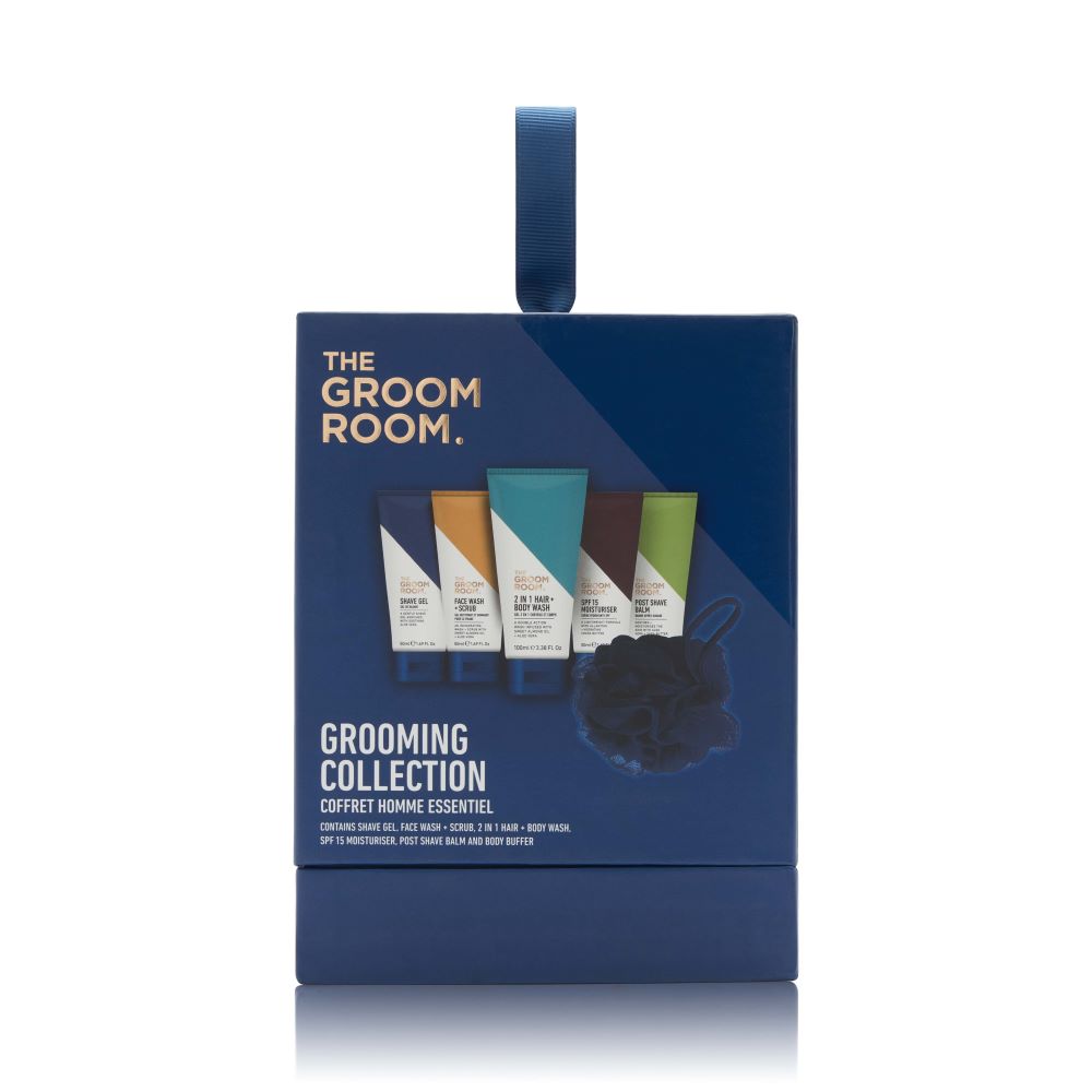 Set de ingrijire fata si corp pentru barbati, 5 x 50 ml, The Groom Room