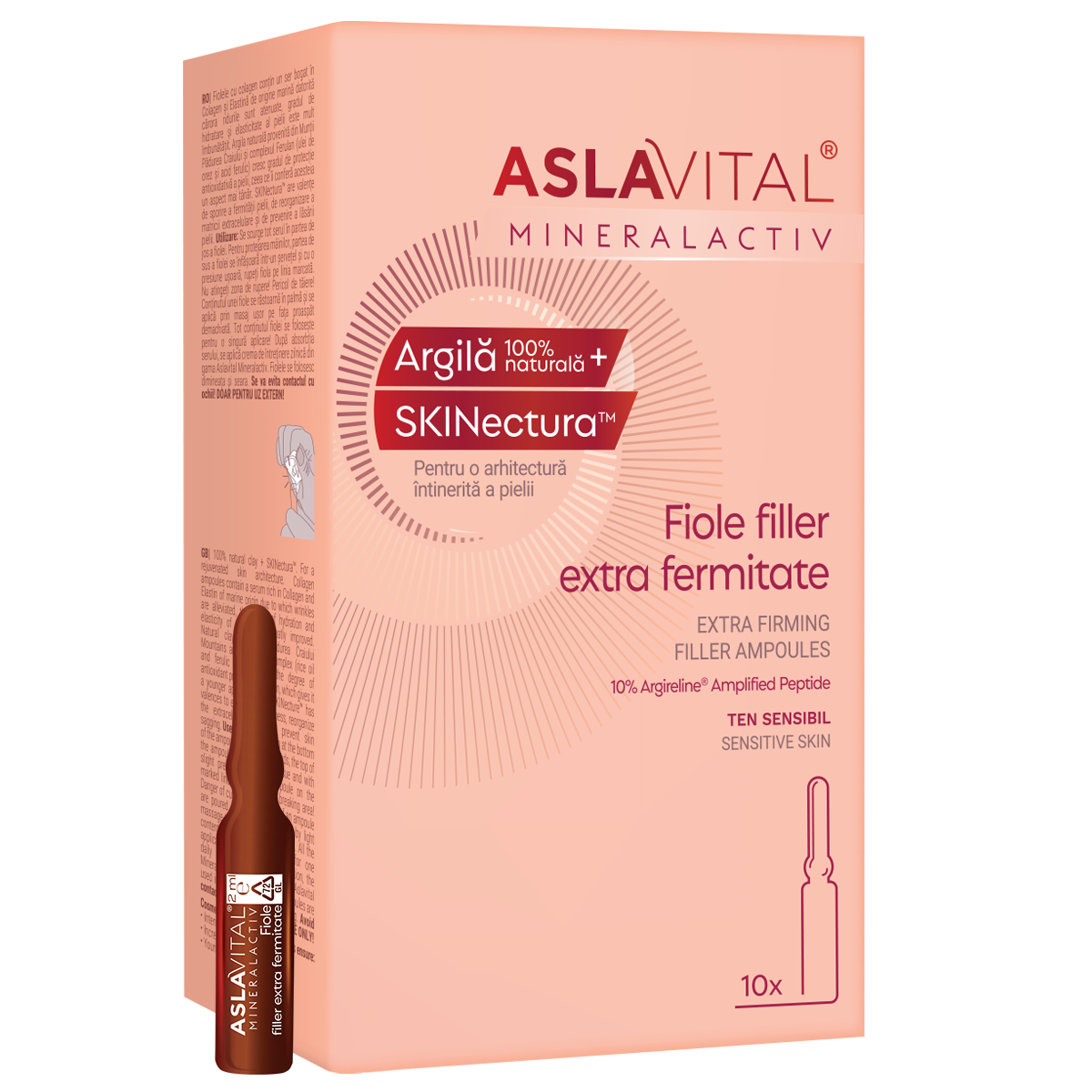 Fiole filler Extra Fermitate MineralActiv, 10 x 2 ml, Aslavital