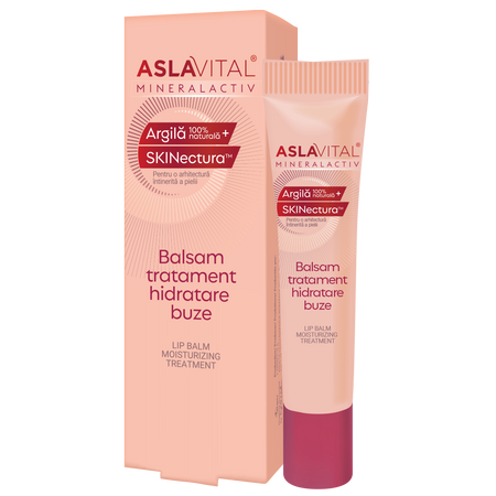 Balsam tratament pentru hidratarea buzelor MineralActiv, 15 ml, Aslavital