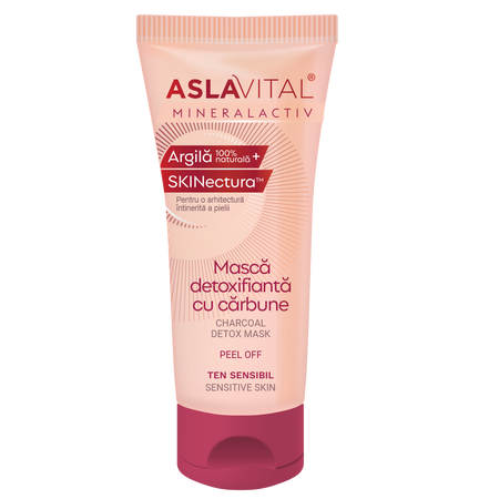 Masca detoxifianta cu carbune MineralActiv, 100 ml, Aslavital