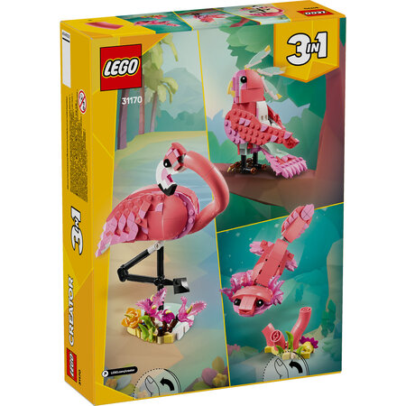 Animale salbatice flamingo roz Creator, +8 ani, 31170, Lego 689669