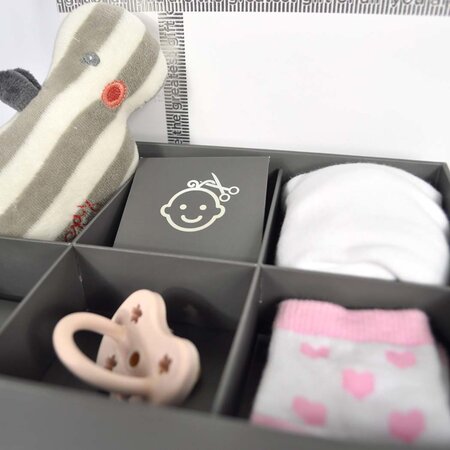 Cutie pentru amintirile bebelusului cu kit amprenta 2D Double Frame, White, Dooky 689699