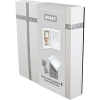 Cutie pentru amintirile bebelusului cu kit amprenta 2D Double Frame, White, Dooky