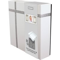 Cutie pentru amintirile bebelusului cu kit amprenta 2D Triple Frame White, Dooky