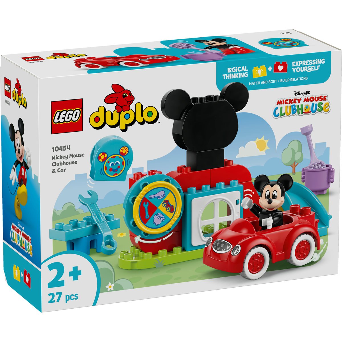 Clubul si masina lui Mickey Mouse Duplo, +2 ani, 10454, Lego