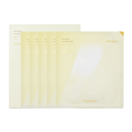 Masca gel pentru fata, Afterglow Yuja, 5 bucati, Luvum