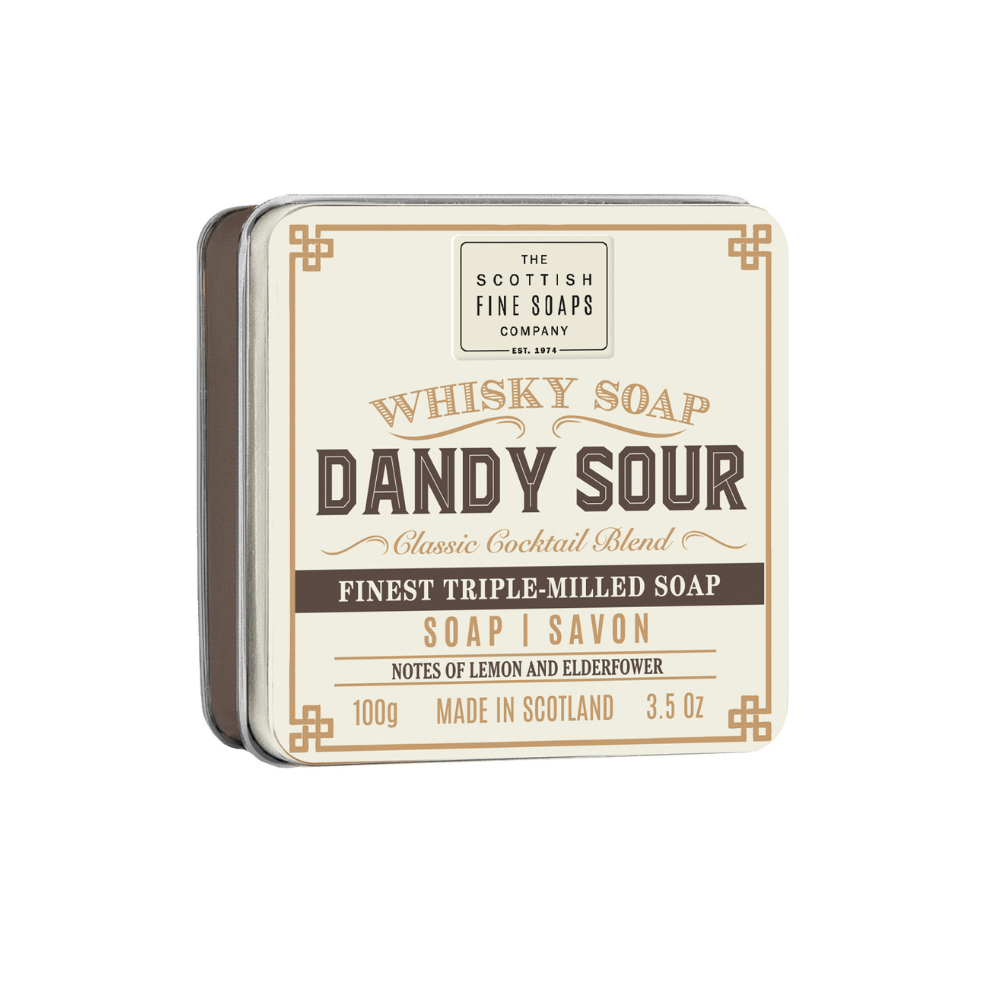 Sapun in cutie metalica, Dandy Sour, 100 g, Scottish Fine Soaps