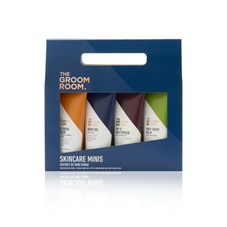 Set de ingrijire fata pentru barbati, Minis, 4 x 50 ml, The Groom Room