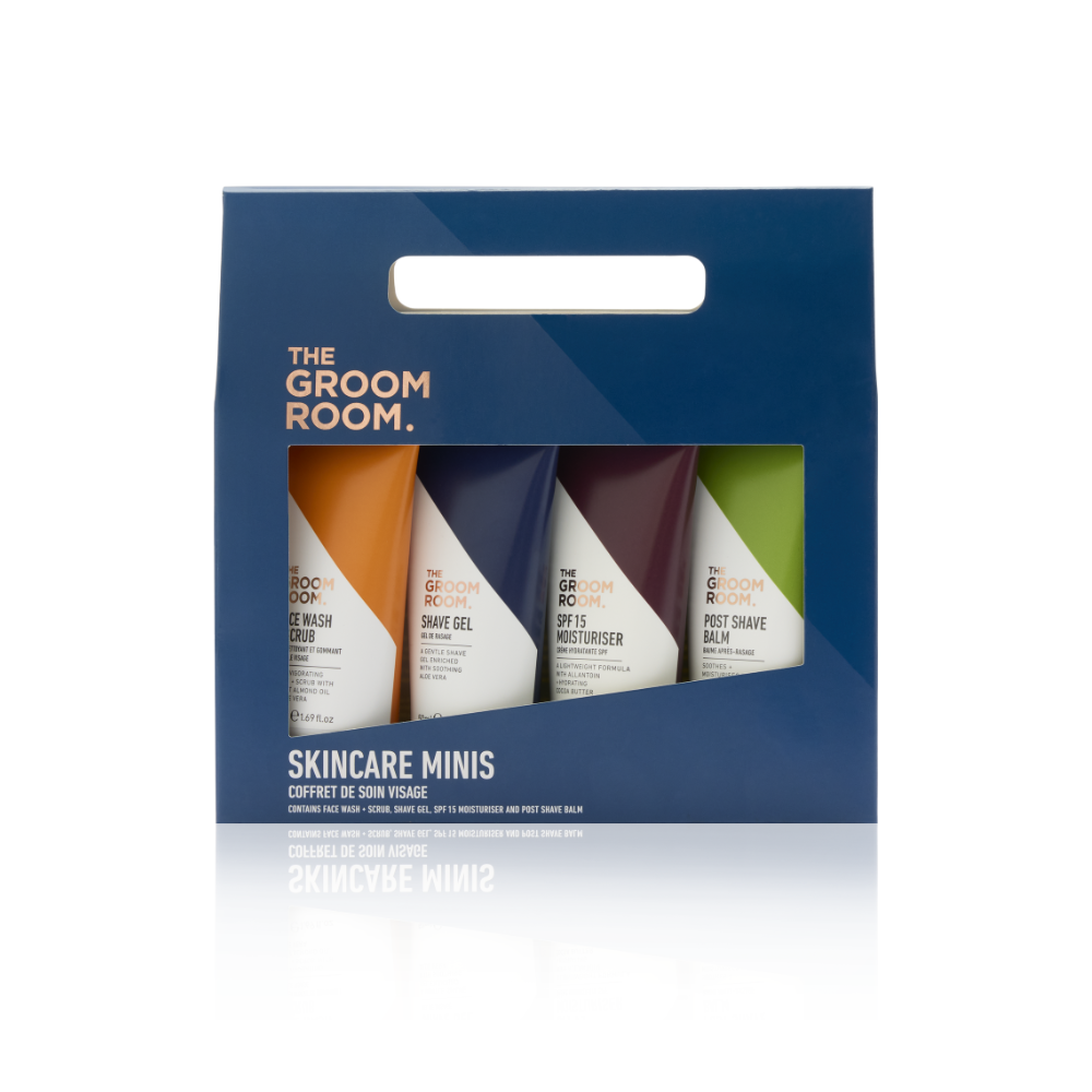 Set de ingrijire fata pentru barbati, Skincare Minis, 4 x 50 ml, The Groom Room