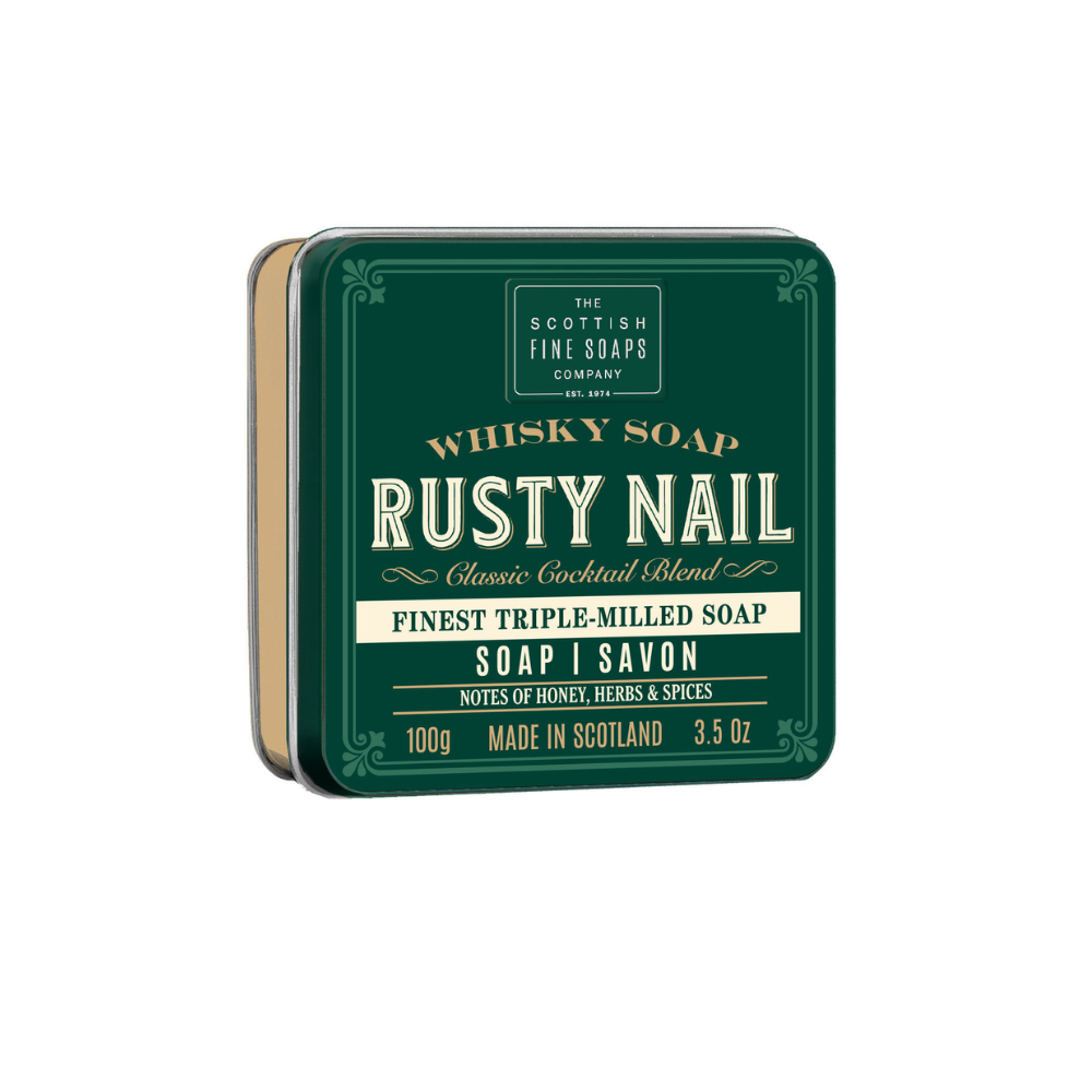 Sapun in cutie metalica, Rusty nail, 100 g, Scottish Fine Soaps