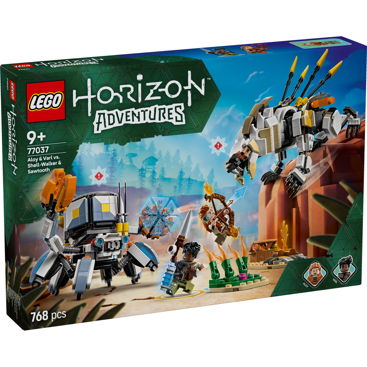 Aloy si Varl vs Walker si Sawtooth Horizon Adventures, +9 ani, 77037, Lego