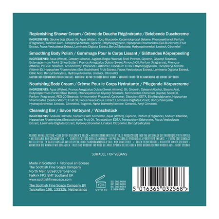 Set pentru ingrijire corp, Sea Kelp, 3 x 75 ml + 40 g, Scottish Fine Soaps 689916