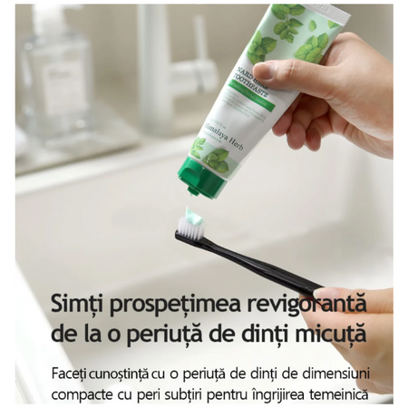 Periuta de dinti Compact 2 Step Himalaya Herb, 20 bucati, Nard 689985