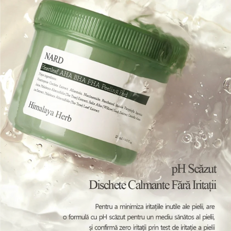 Dischete faciale exfoliante AHA PHA Himalaya Herb, 70 bucati, Nard 690219