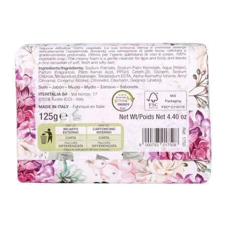 Sapun hortensie si mosc alb, 125 g, Iteritalia 690250
