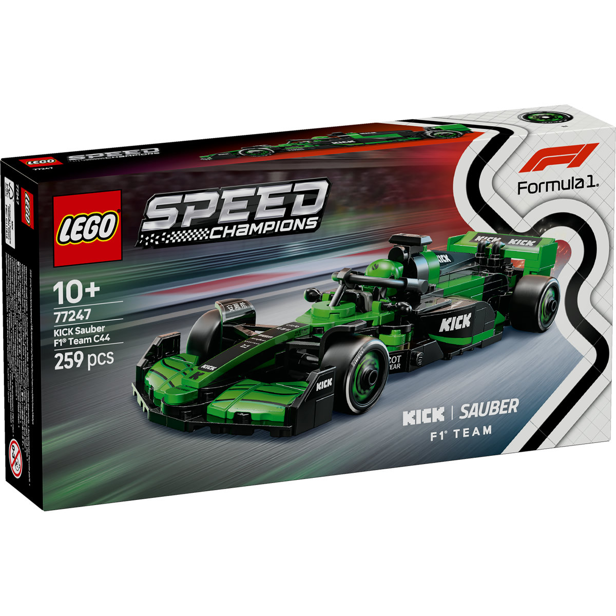 Masina de curse F1 Kick Sauber Speed Champions, +10 ani, 77247, Lego