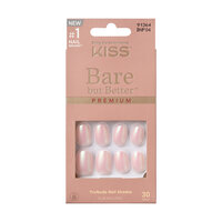 Unghii false Mocha Short Bare But Better Premium, 30 buc, Kiss