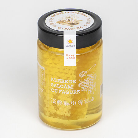 Miere de salcam cu fagure, 500 g, Apisrom 690736