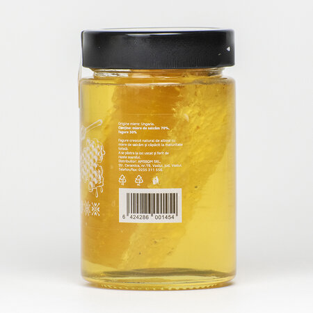 Miere de salcam cu fagure, 500 g, Apisrom 690734