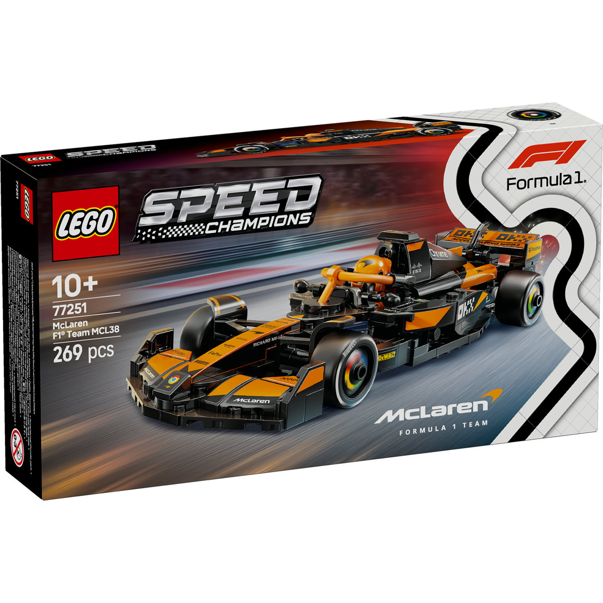 Masina de curse McLaren F1 Speed Champions, + 10 ani, 77251, Lego