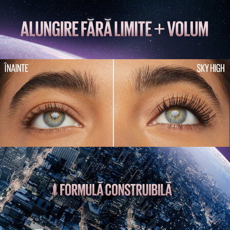 Mascara Lash Sensational Sky High, Plum Twilight, 7.2 ml, Maybelline 690870
