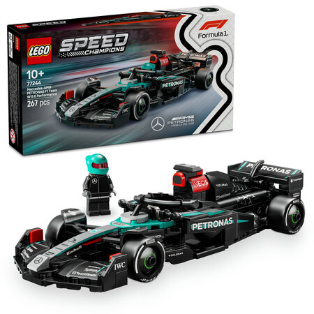Masina de curse Mercedes AMG F1 W15 Speed Champions, + 10 ani, 77244, Lego 690854