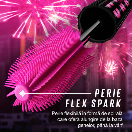 Mascara Lash Sensational Firework, Electro Black, 10 ml, Maybelline 690892