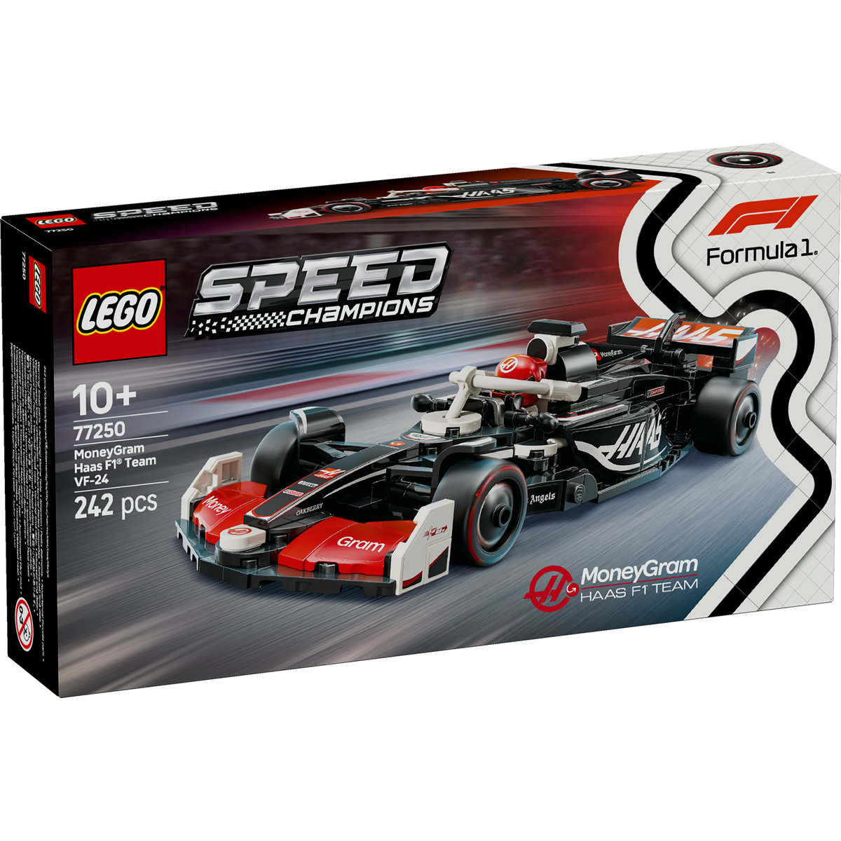 Masina de curse MoneyGram Haas F1 Team VF-24 Speed Champions, + 10 ani, 77250, Lego