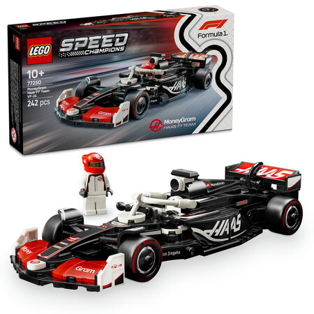 Masina de curse MoneyGram Haas F1 Team VF-24 Speed Champions, + 10 ani, 77250, Lego 690930