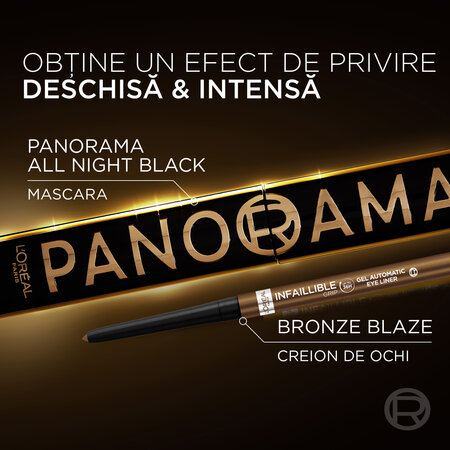 Creion mecanic de ochi 36H Infaillible Grip Bronze, Bronzed Espresso, 1 g, Loreal Paris 691085