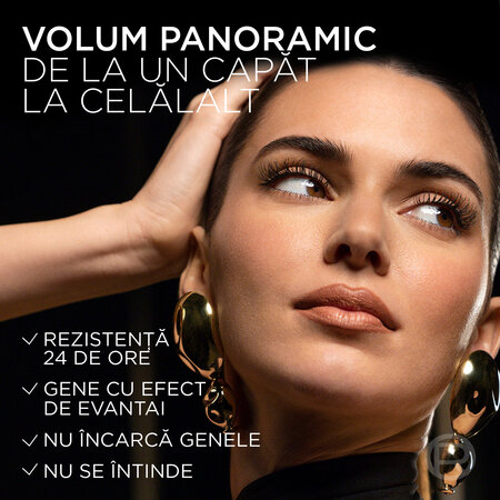 Mascara pentru volum Panorama, All Night Black, 9.9 ml, Loreal Paris 691131