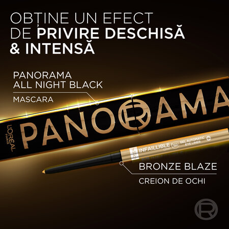 Mascara pentru volum Panorama, All Night Black, 9.9 ml, Loreal Paris 691134