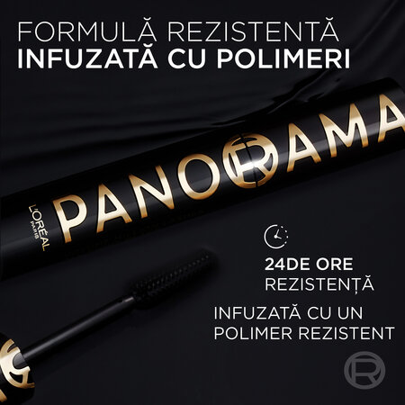Mascara pentru volum Panorama, All Night Black, 9.9 ml, Loreal Paris 691132