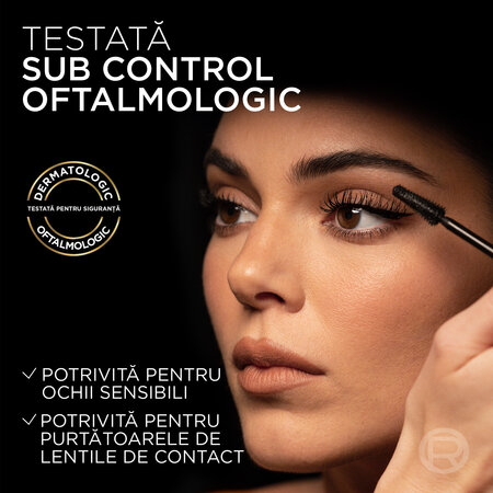 Mascara pentru volum Panorama, All Night Black, 9.9 ml, Loreal Paris 691135