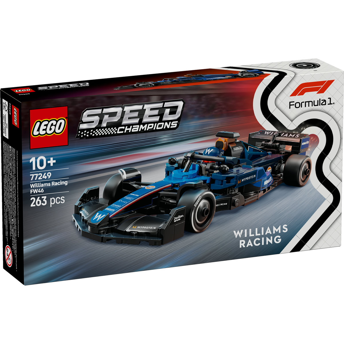 Masina de curse F1 Williams FW46 Speed Champions, + 10 ani, 77249, Lego