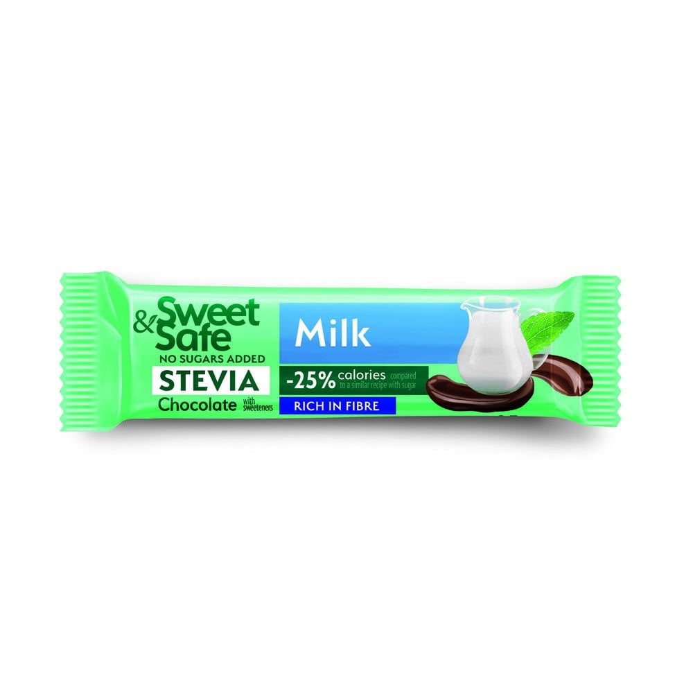 Ciocolata cu lapte si Stevia, 25 g, Sly Nutritia