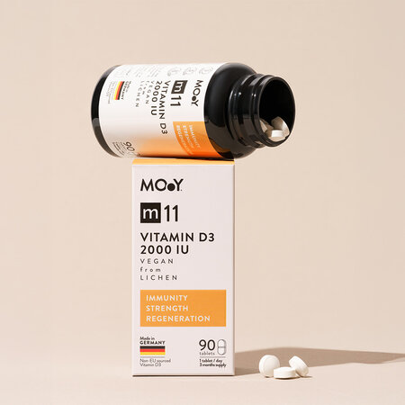 Vitamina D3 din lichen M11, 2000 IU, 90 tablete, Molecules of Youth 691484