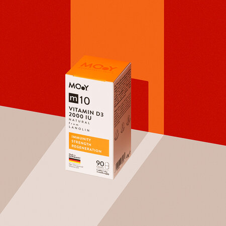 Vitamina D3 din lanolina M10, 2000 IU, 90 capsule, Molecules of Youth 691493