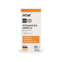 Vitamina D3 din lanolina M10, 2000 IU, 90 capsule, Molecules of Youth