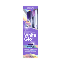Pasta de dinti Purple Color Corector + Periuta de dinti Pro-Soft, 106 ml, White Glo