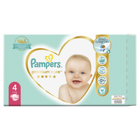 Scutece Premium Care, Nr. 4, 9-14 Kg, 104 buc, Pampers
