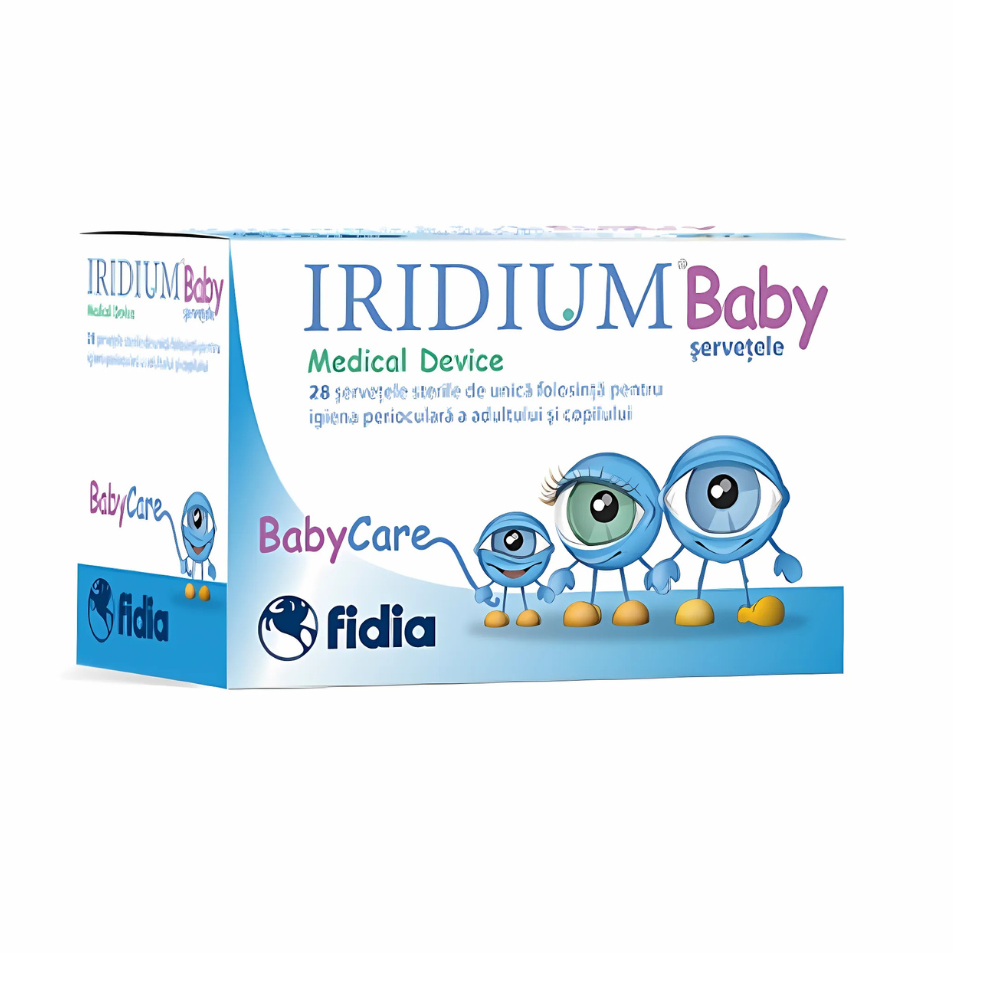 Servetele oculare sterile Iridium Baby, 28 bucati, Fidia