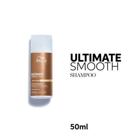 Sampon hidratant pentru par uscat si lipsit de stralucire Ultimate Smooth, 50 ml, Wella Professionals 691694